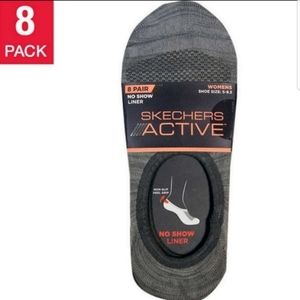 Skechers Ladies' No Show Liner Sock 8 Pack